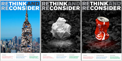 Rethink and Reconsider recycling poster