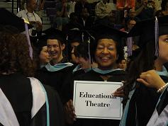 Educational Theatre student at graduation