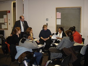 Students in discussion