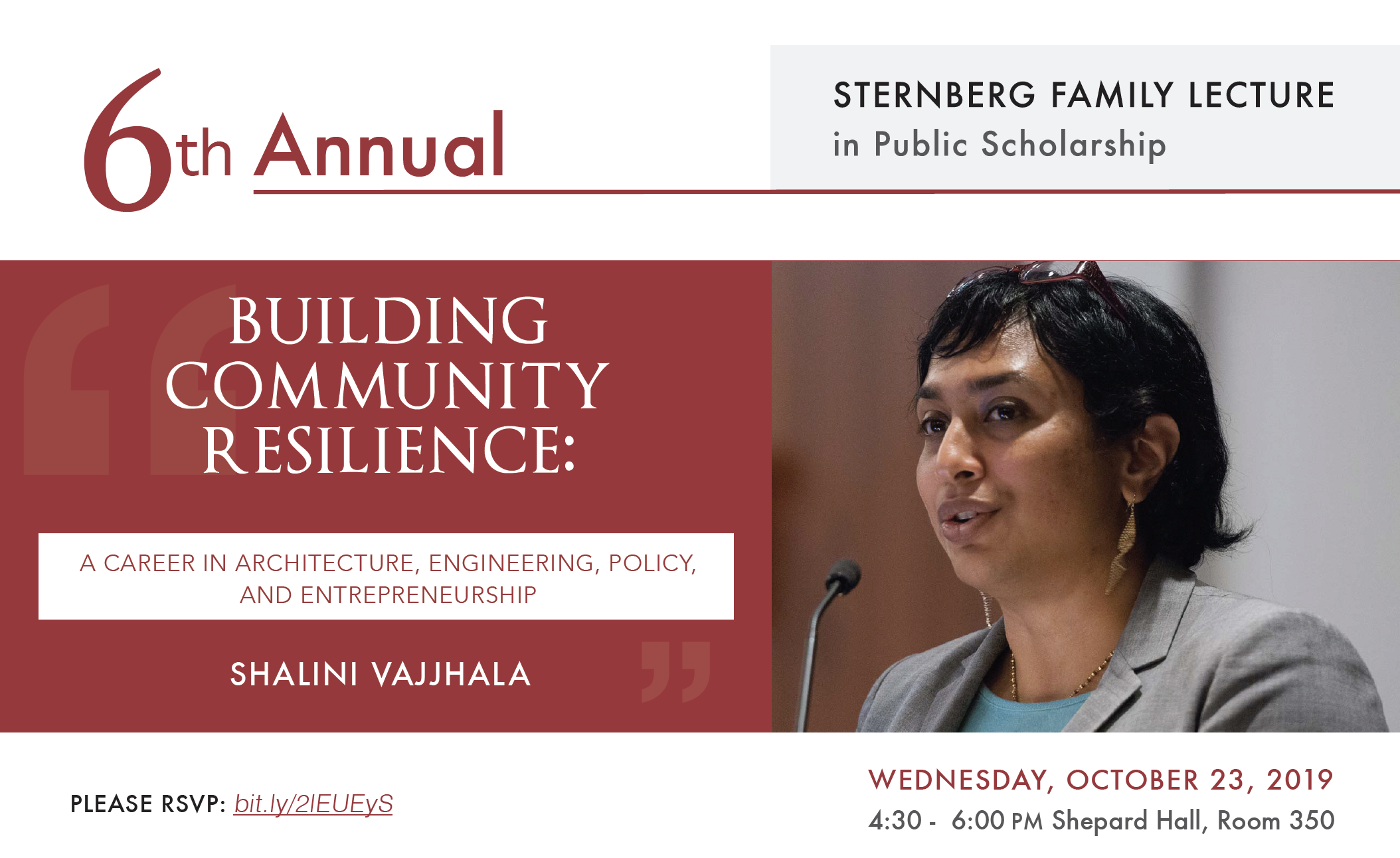 The Colin Powell School Presents the 6th Annual Sternberg Family Lecture in Public Scholarship