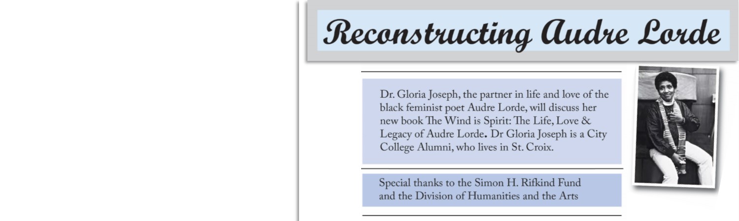 Reconstructing Audre Lorde - Feburary 25, 2016