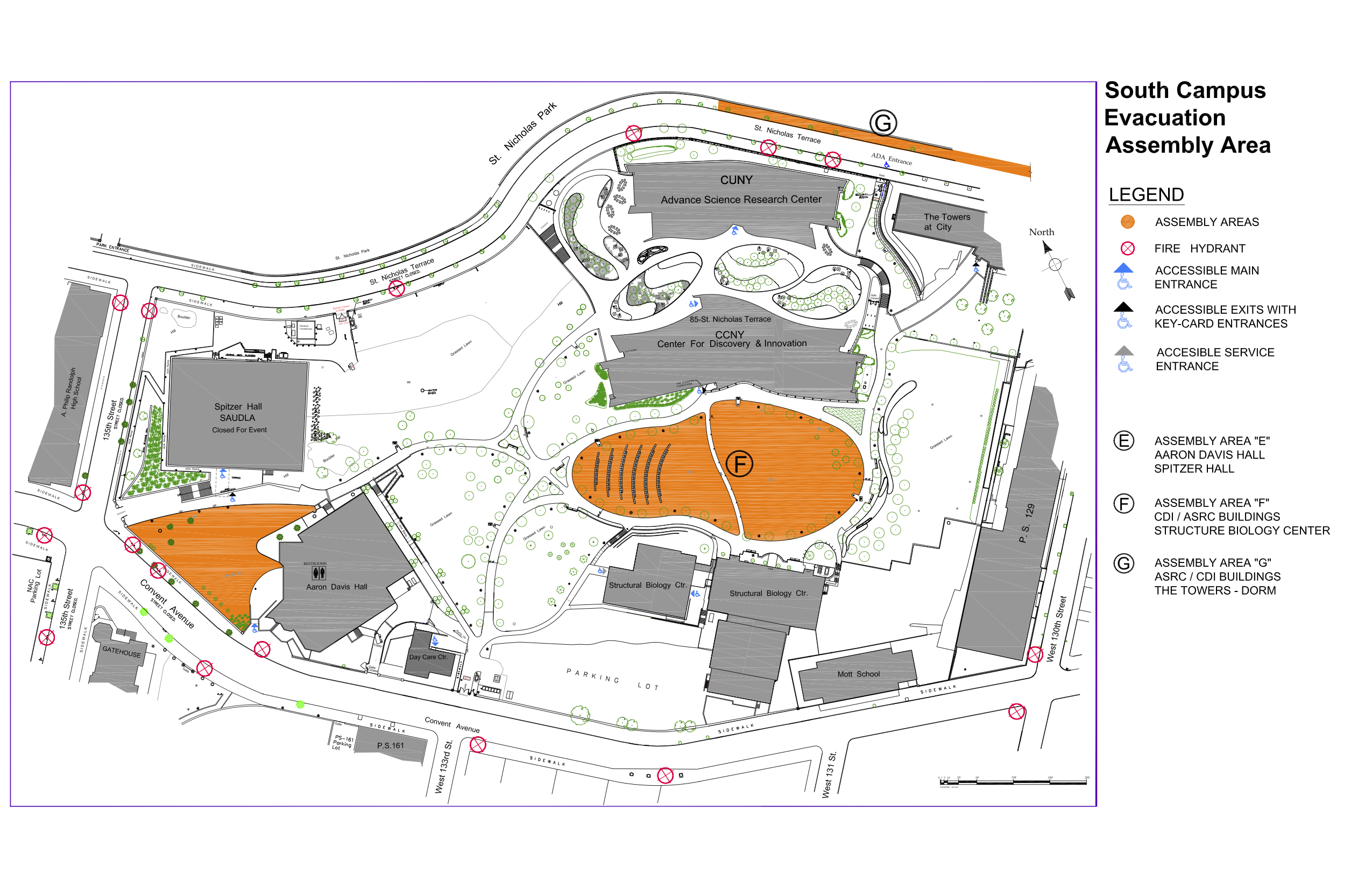 Campus Map - Assembly Areas - South Campus