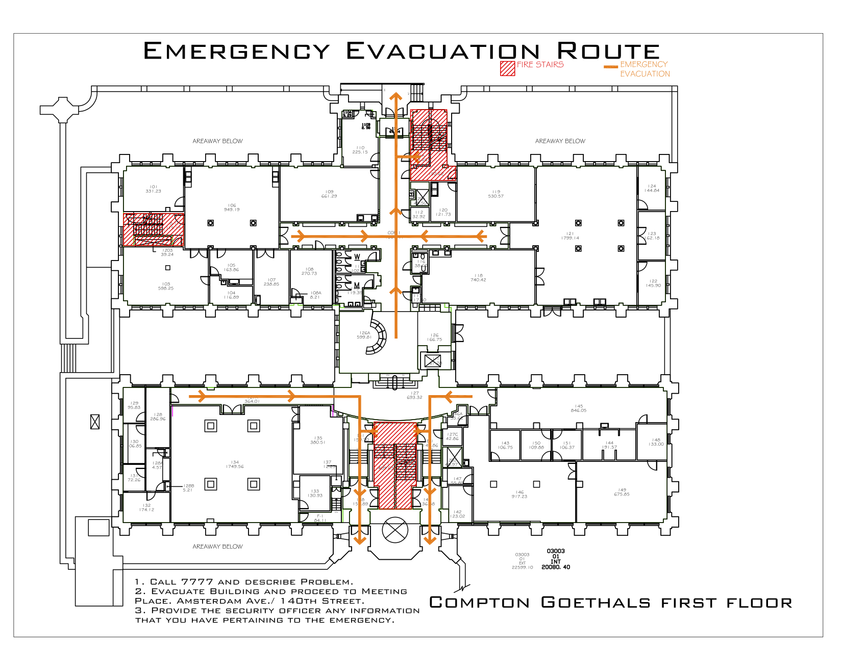Compton Goethals Hall - Evacuation Routes 4