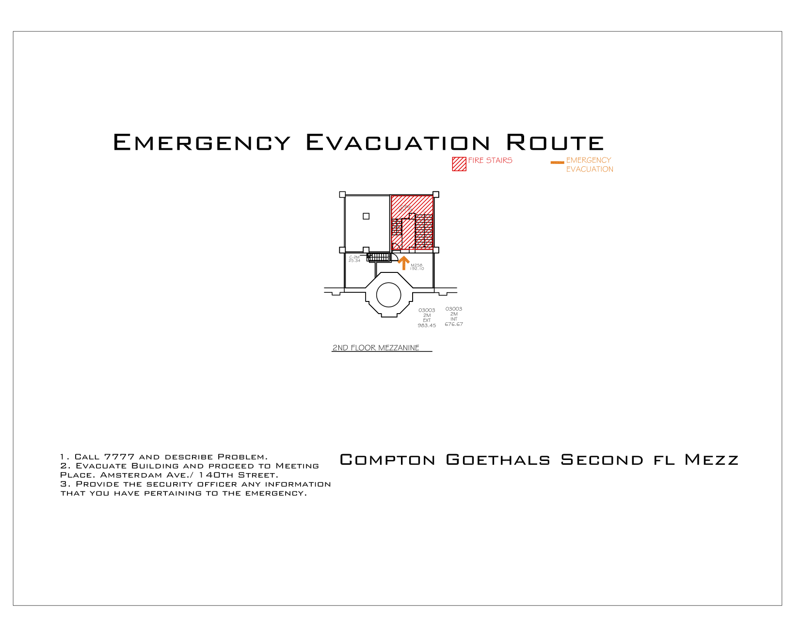 Compton Goethals Hall - Evacuation Routes 6