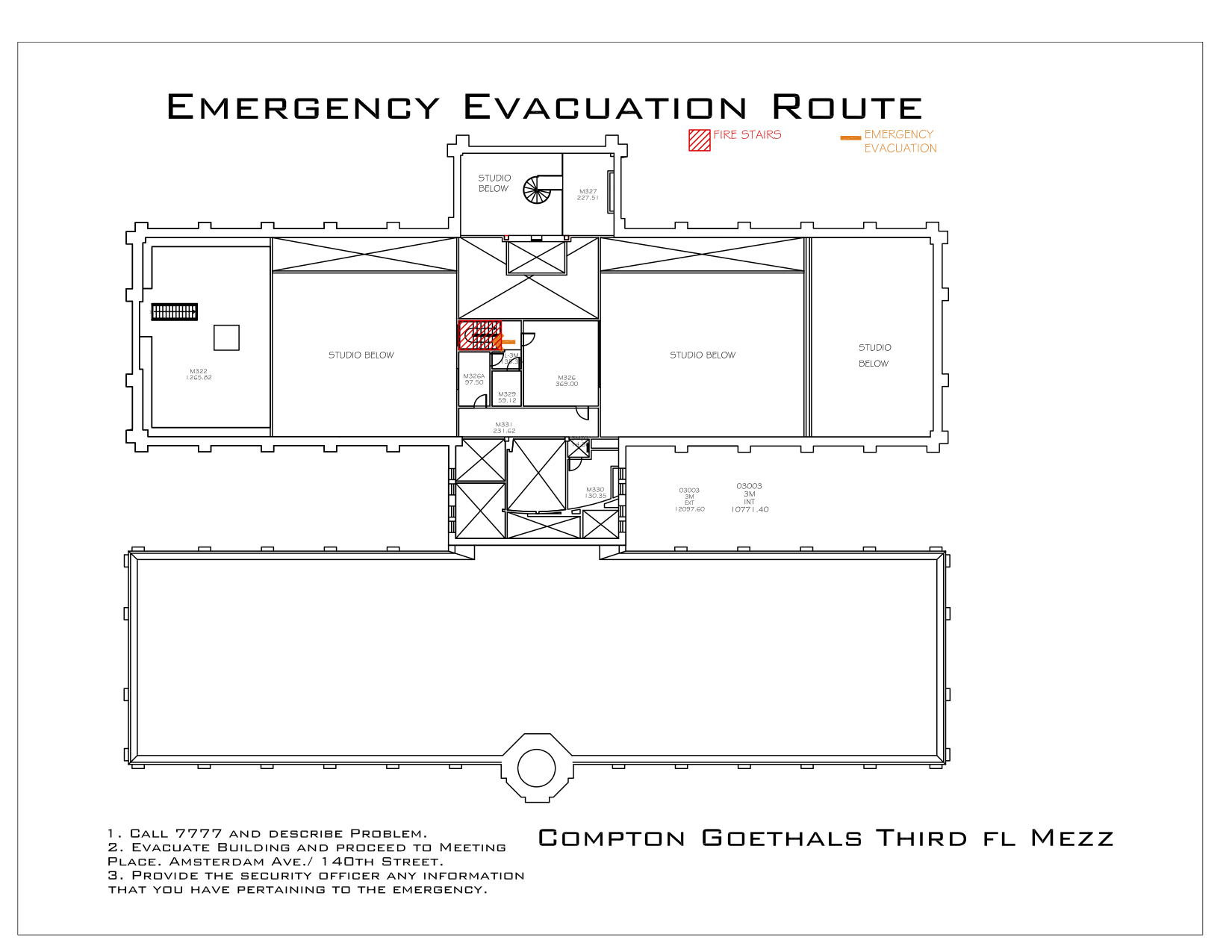 Compton Goethals Hall - Evacuation Routes 8