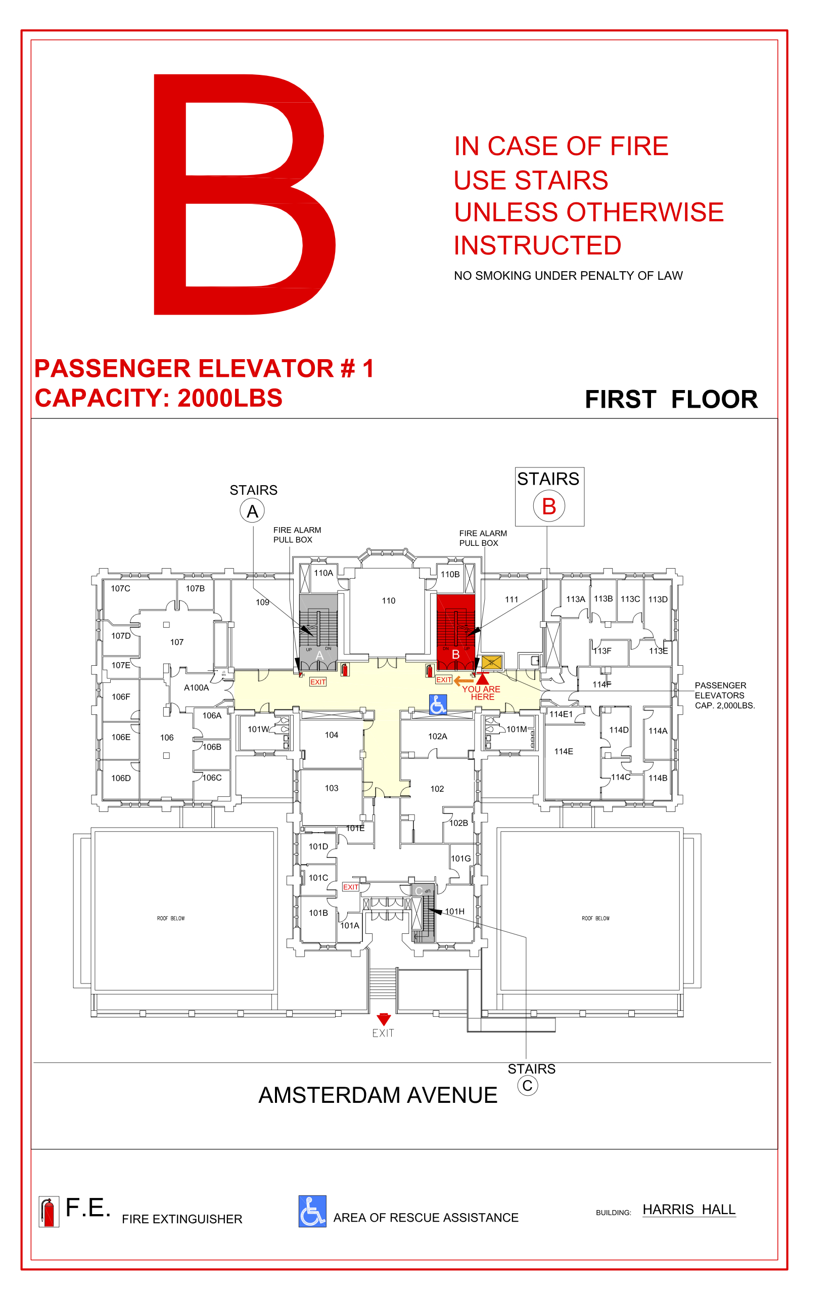 Harris Hall - Evacuation Route 2