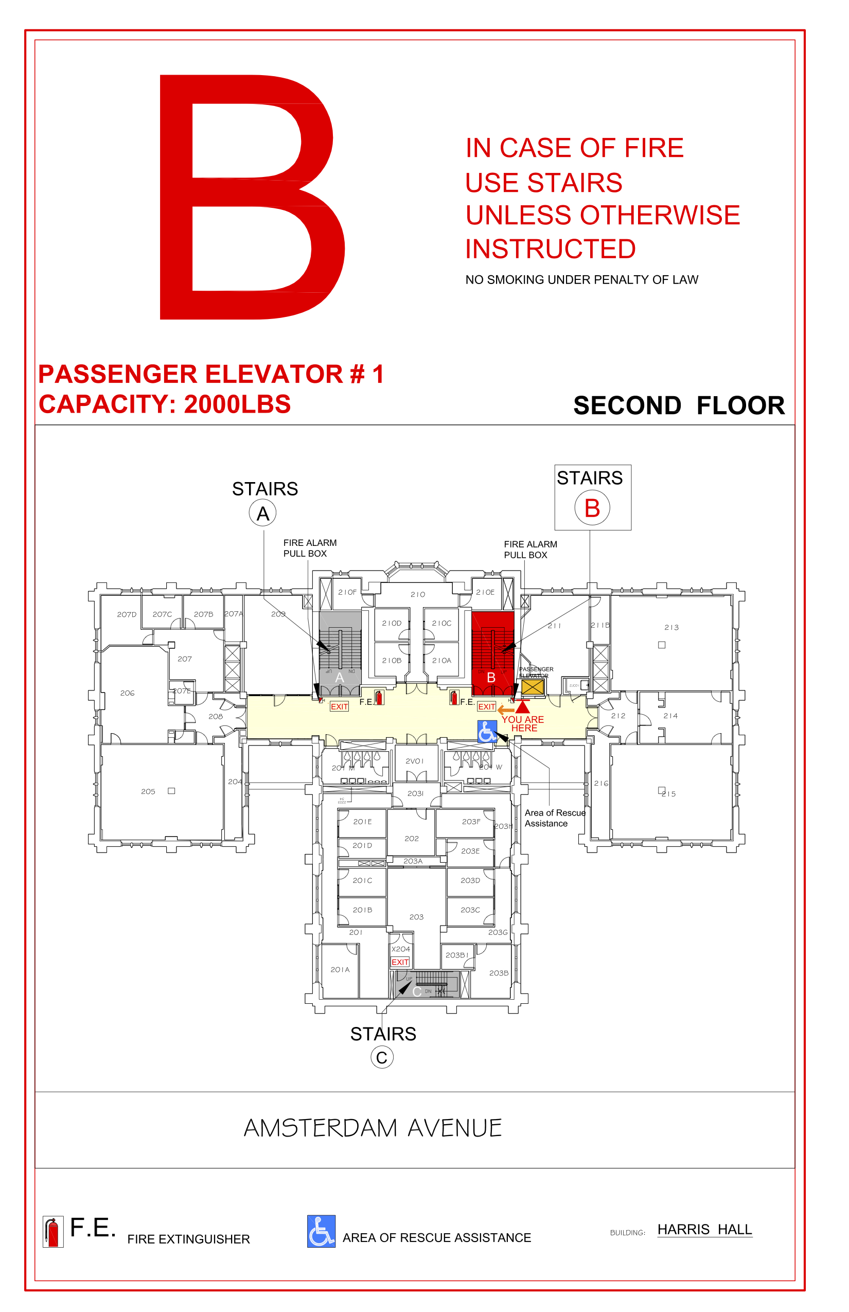 Harris Hall - Evacuation Route 3