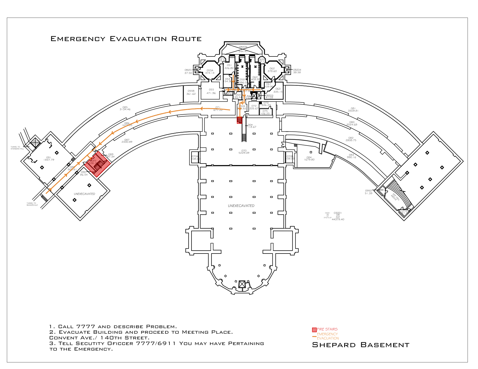 Shepard Hall - Evacuation Route 1