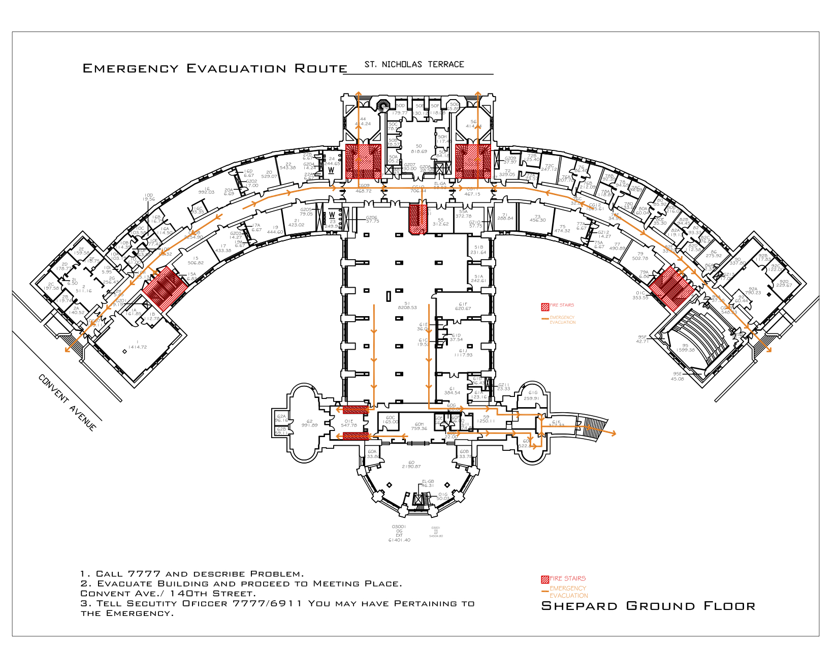 Shepard Hall - Evacuation Route 2