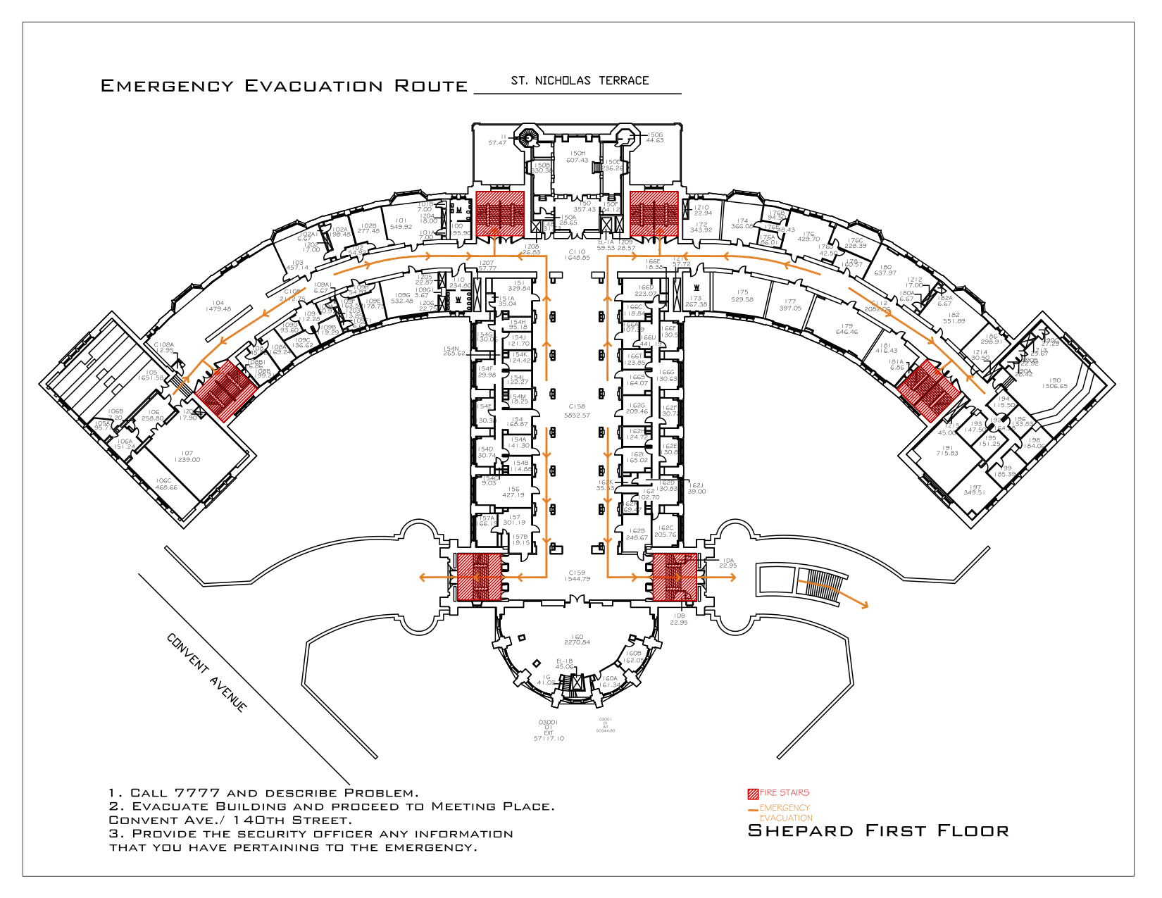 Shepard Hall - Evacuation Route 3