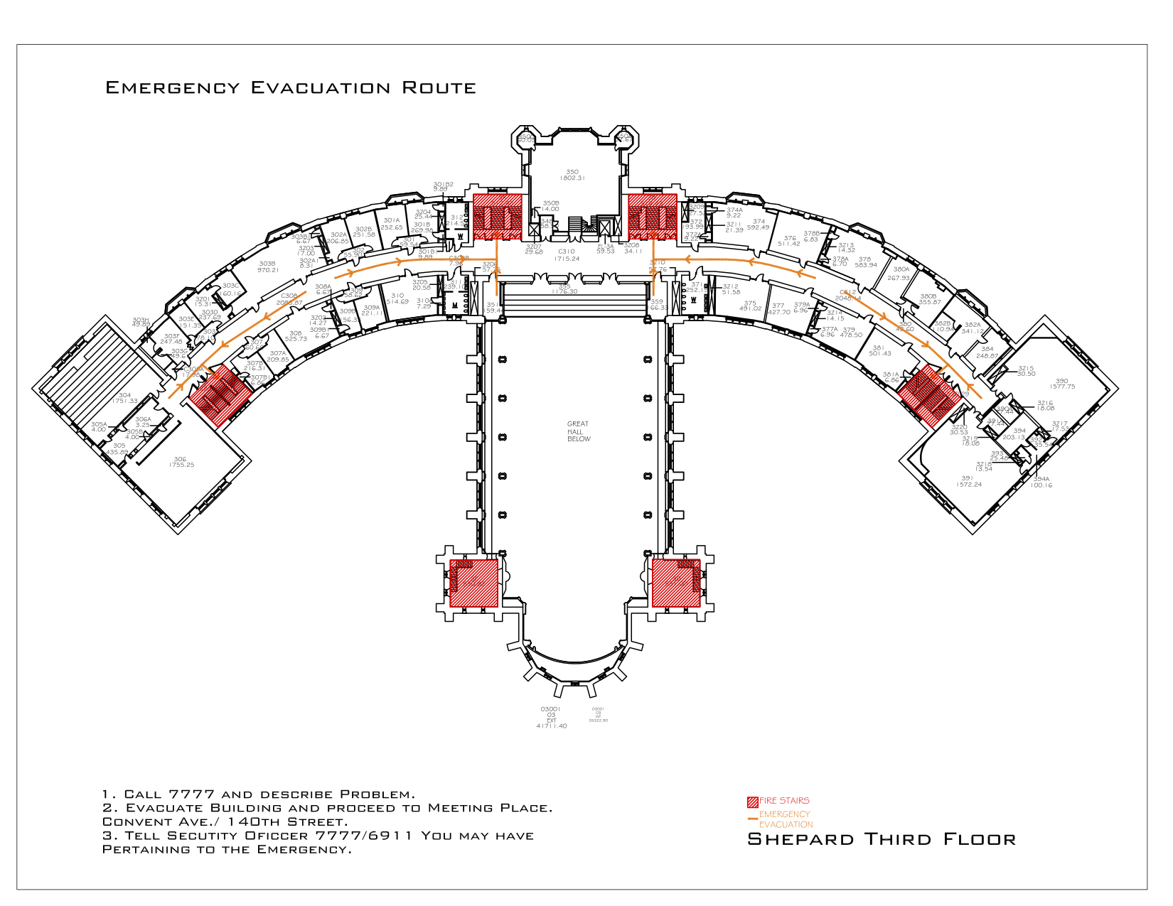 Shepard Hall - Evacuation Route 5