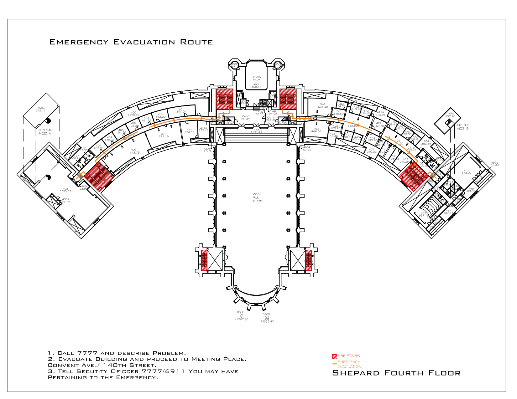 Shepard Hall - Evacuation Route 6