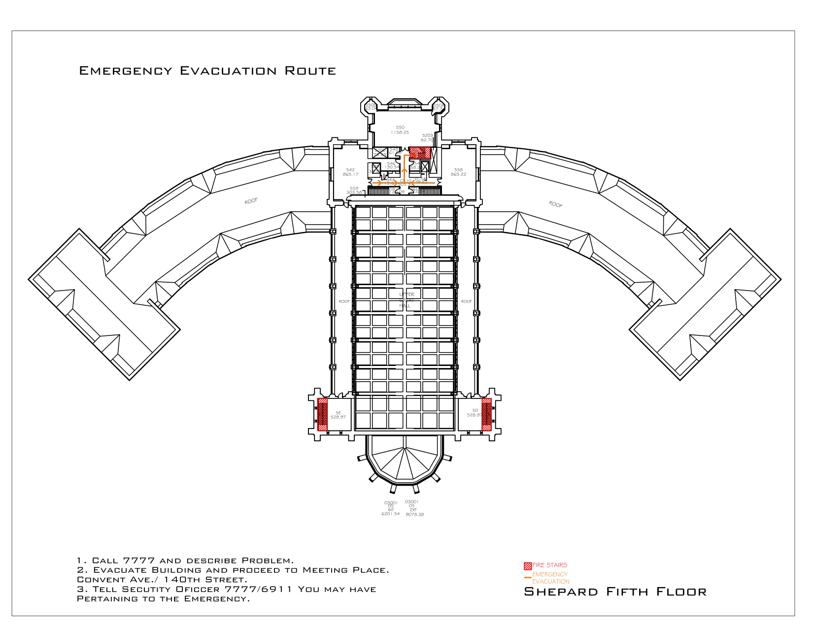 Shepard Hall - Evacuation Route 7