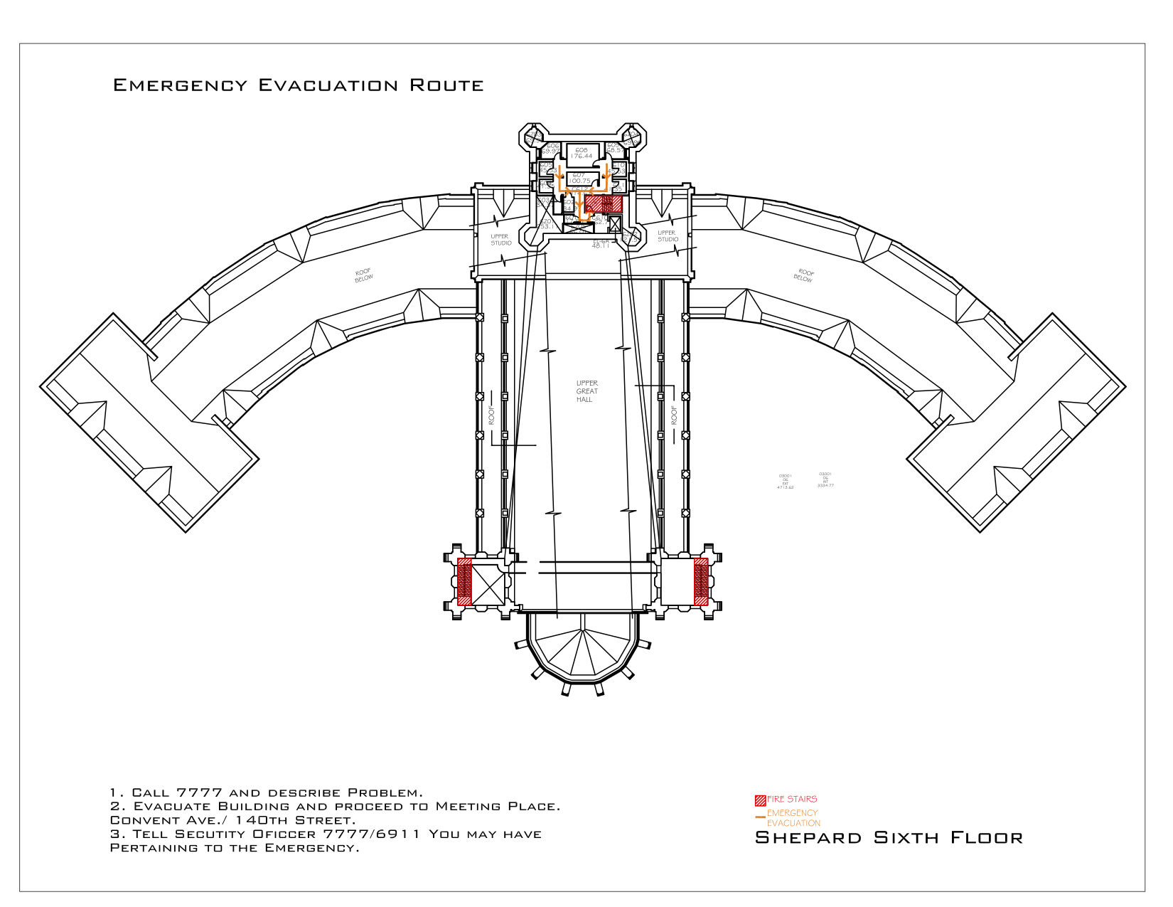 Shepard Hall - Evacuation Route 8