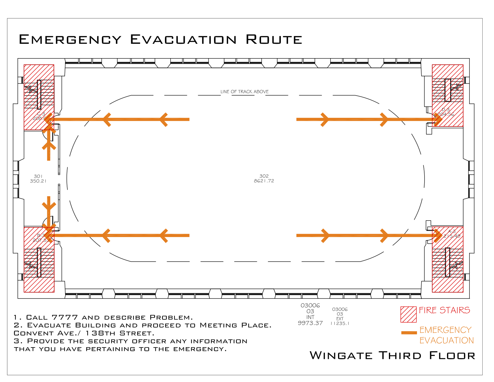 Wingate Hall - Evacuation Route 4