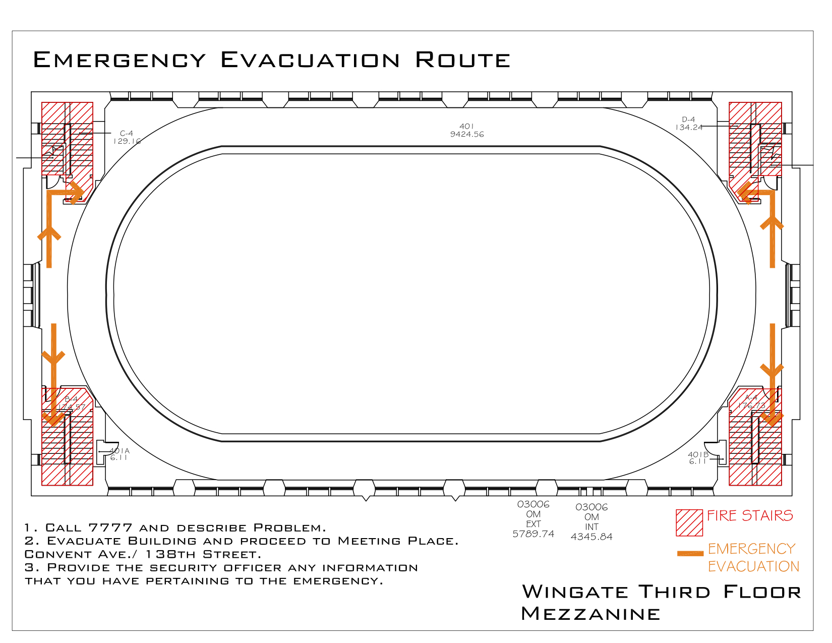 Wingate Hall - Evacuation Route 5