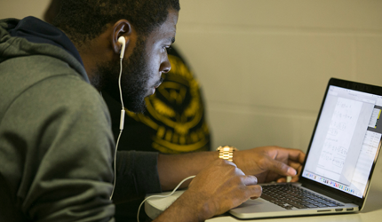 Student on laptop