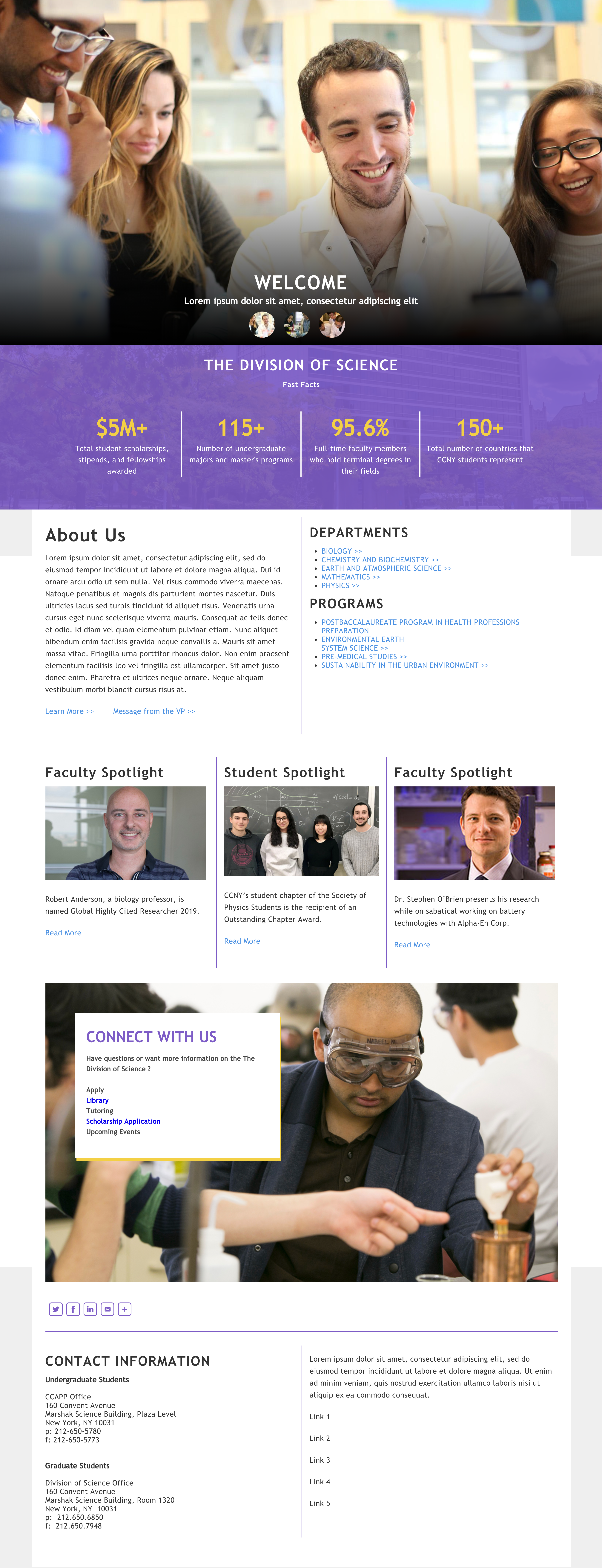 Homepage Webpage Example 