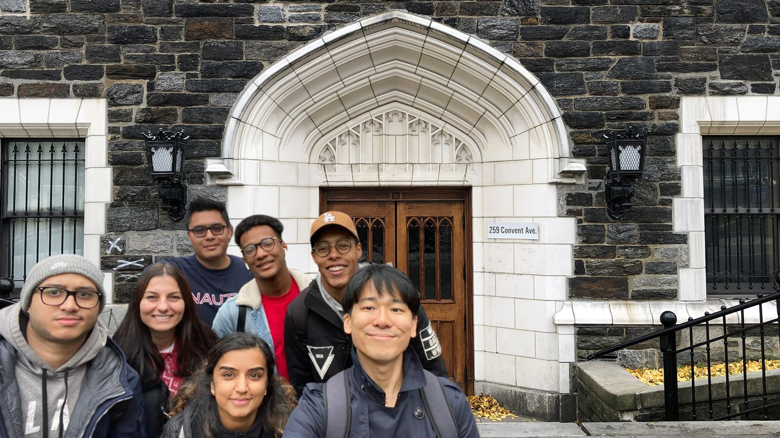 Eli students in front of shepherd hall