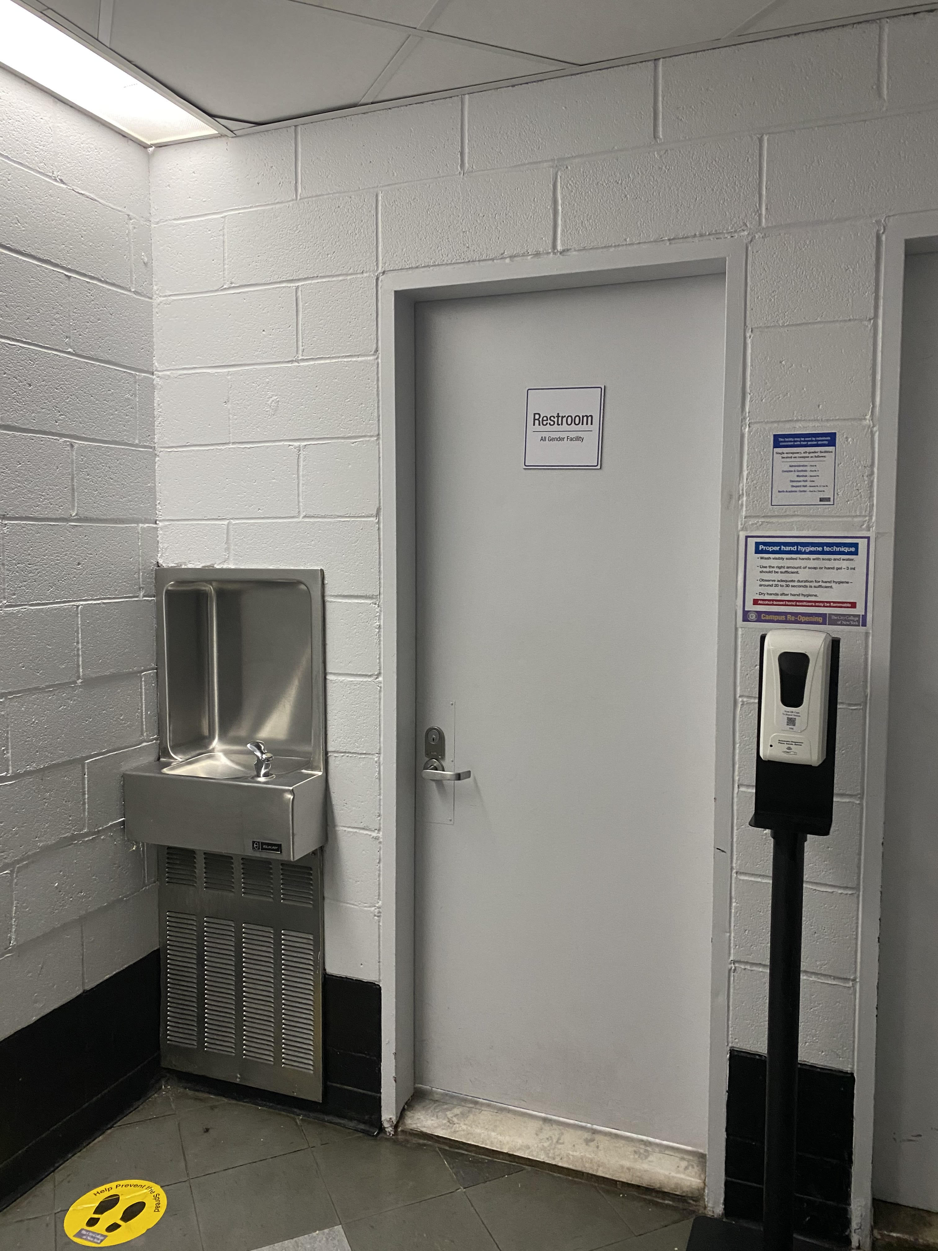 Gender neutral bathroom located in the NAC