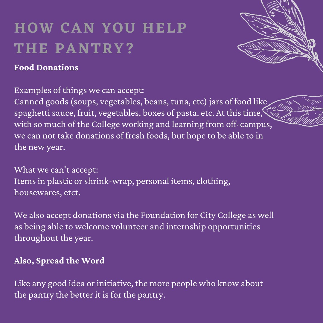 How can you help the pantry