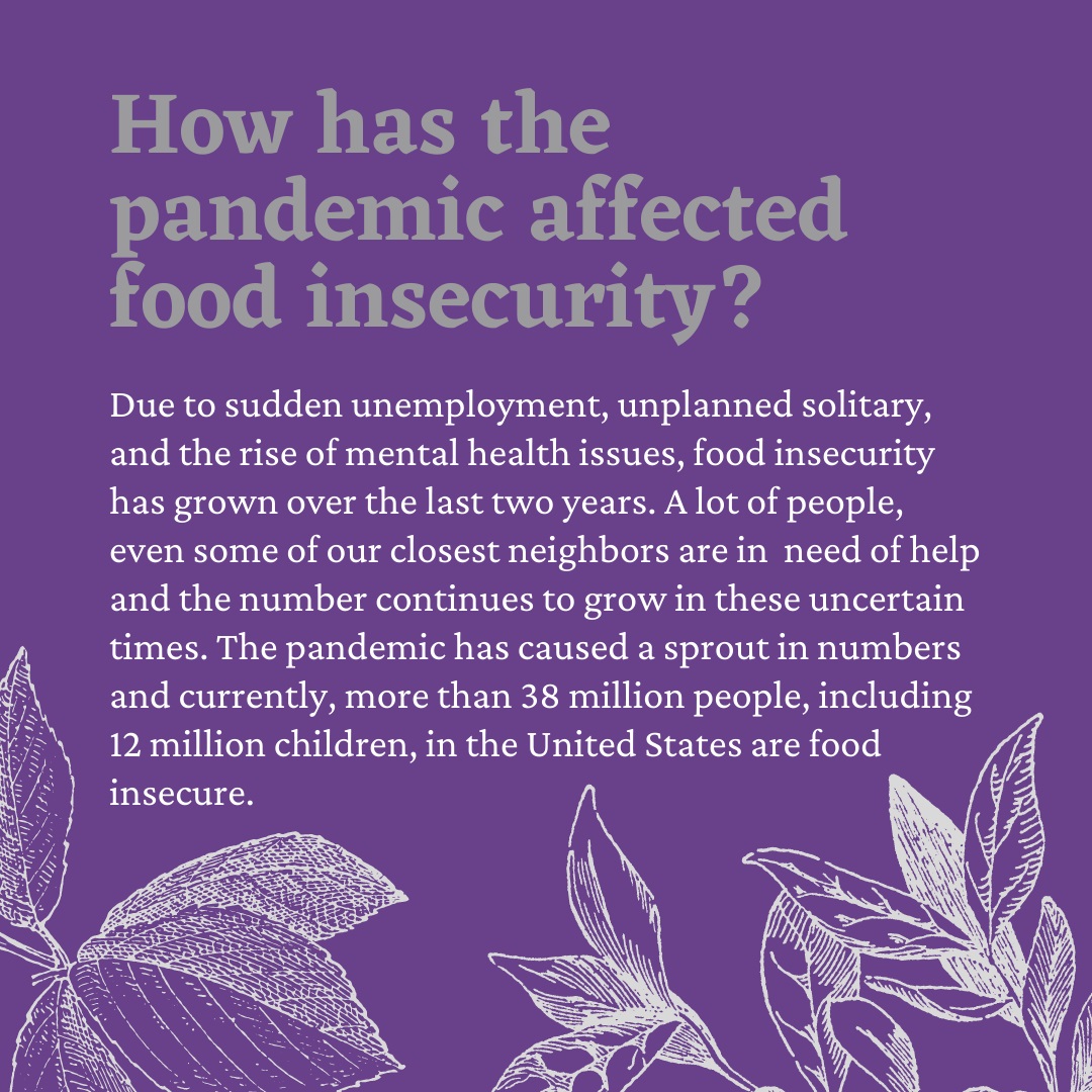 How has the pandemic affected food insecurity