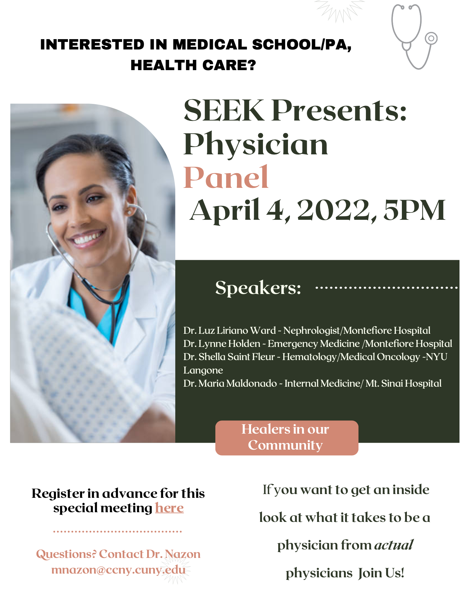 SEEK Presents - Physician Panel: The Road To Medical School