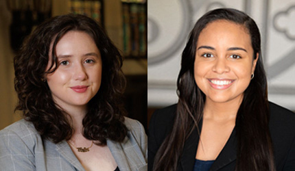 CCNY's Class of 2023 Valedictorian Catherine Hernandez [left] and Salutatorian Kimberly Pereyra Moreno.