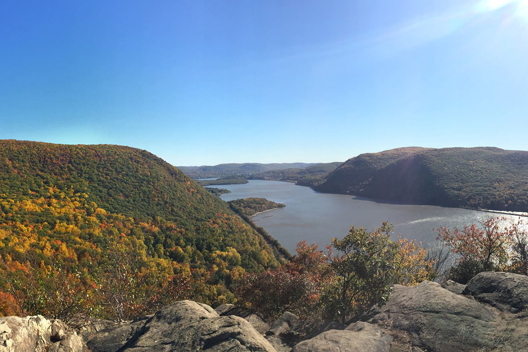 Rocks overlooking the lake