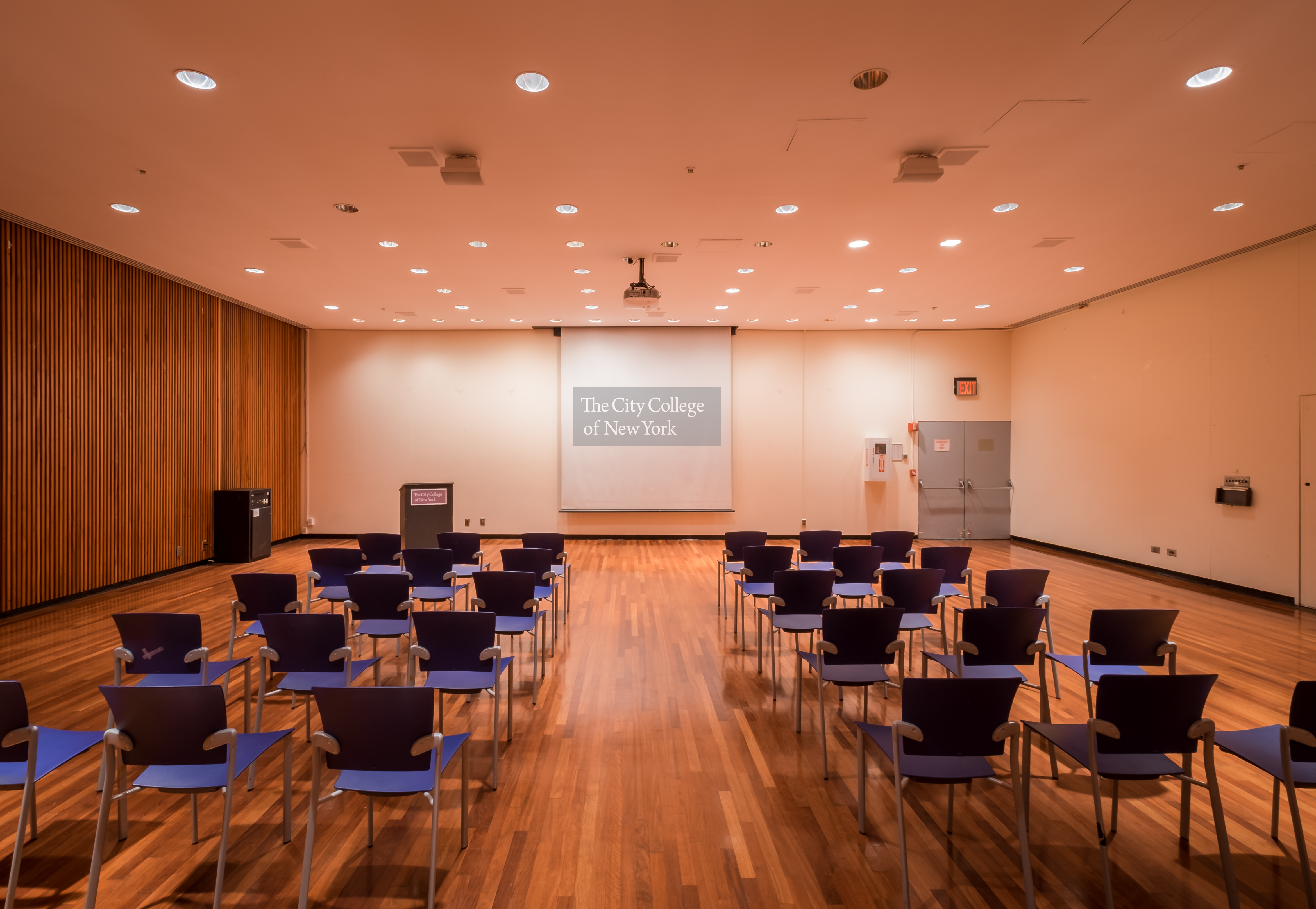 NAC Multipurpose Room Lecture Setup