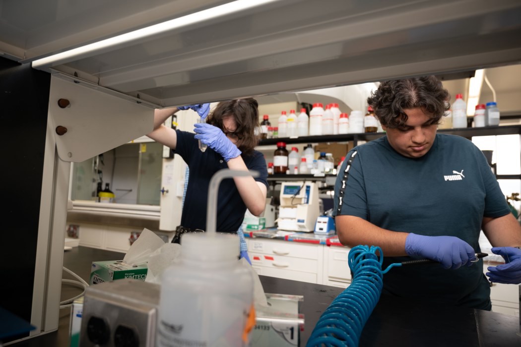 Students in a lab