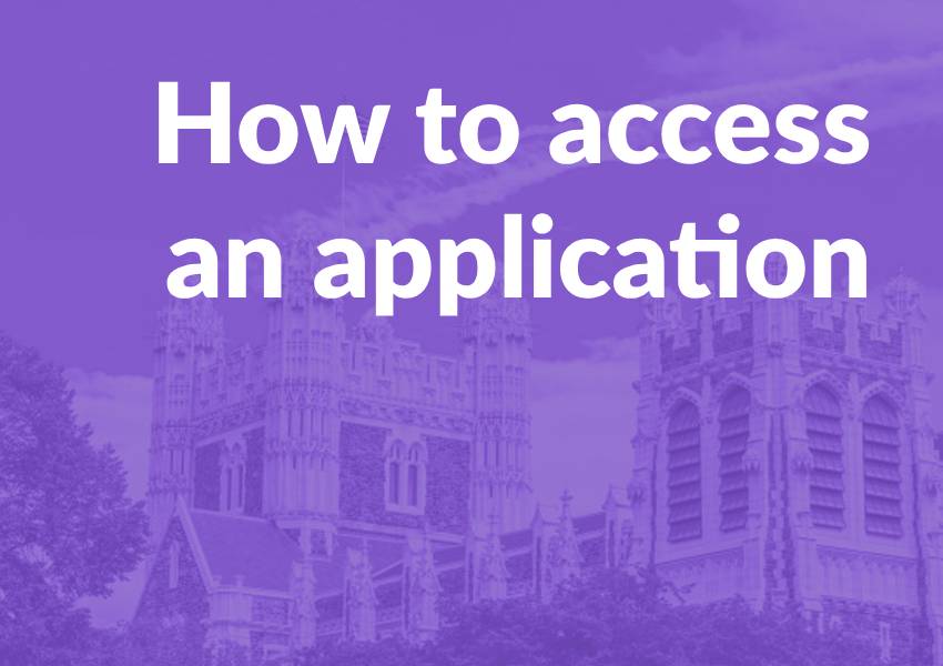 How to access an application