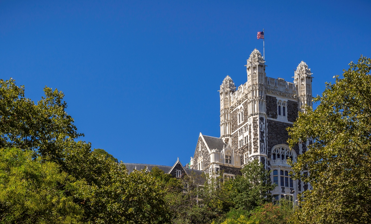 Shepard Hall sky view