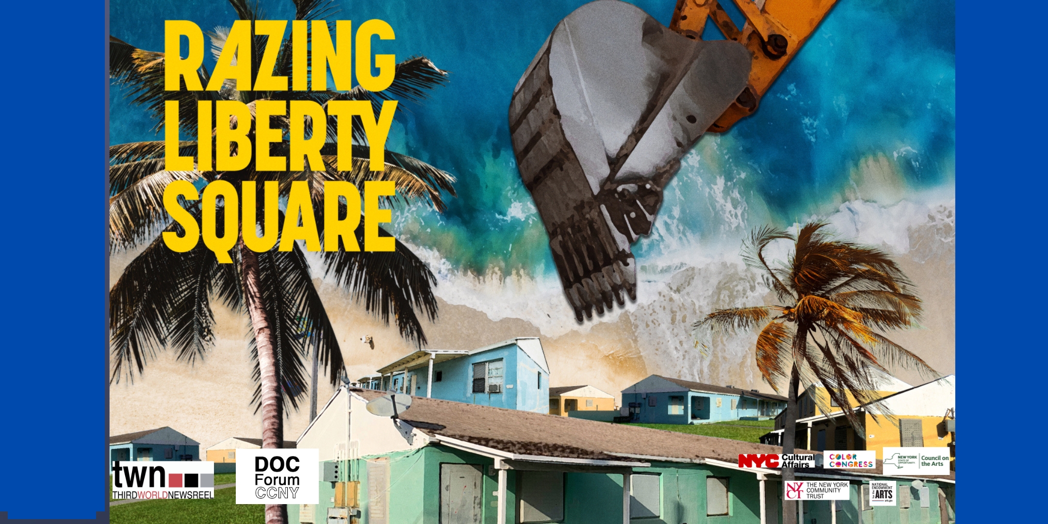 Razing Liberty Square banner