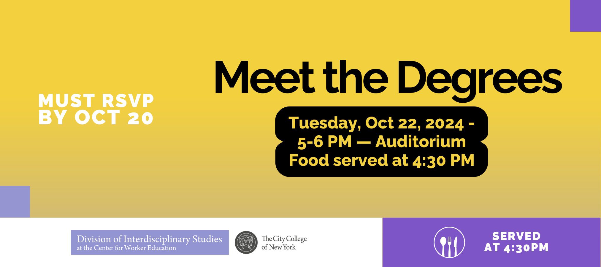 Meet the Degrees RSVP form