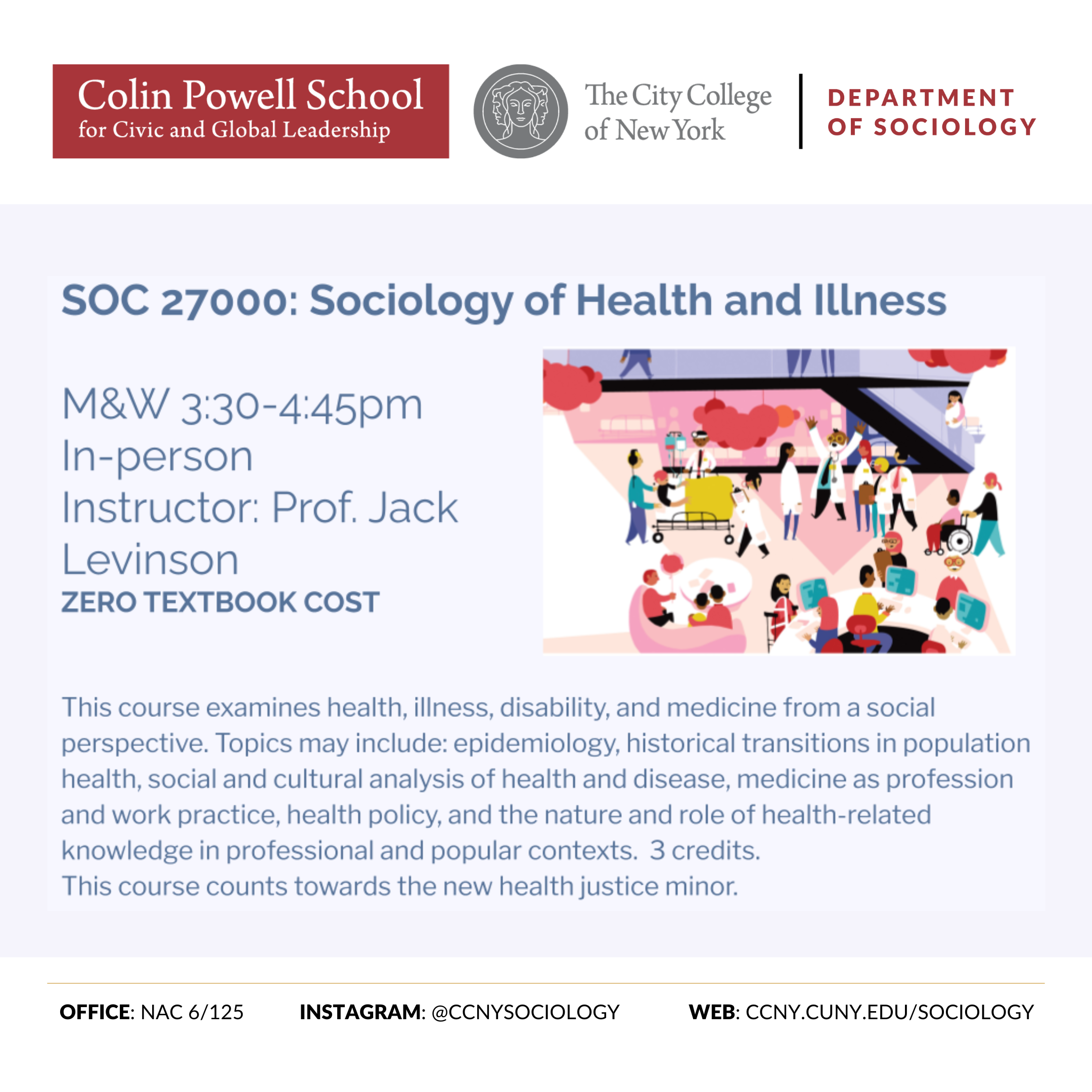 Sociology of Health and Ilness Class Description
