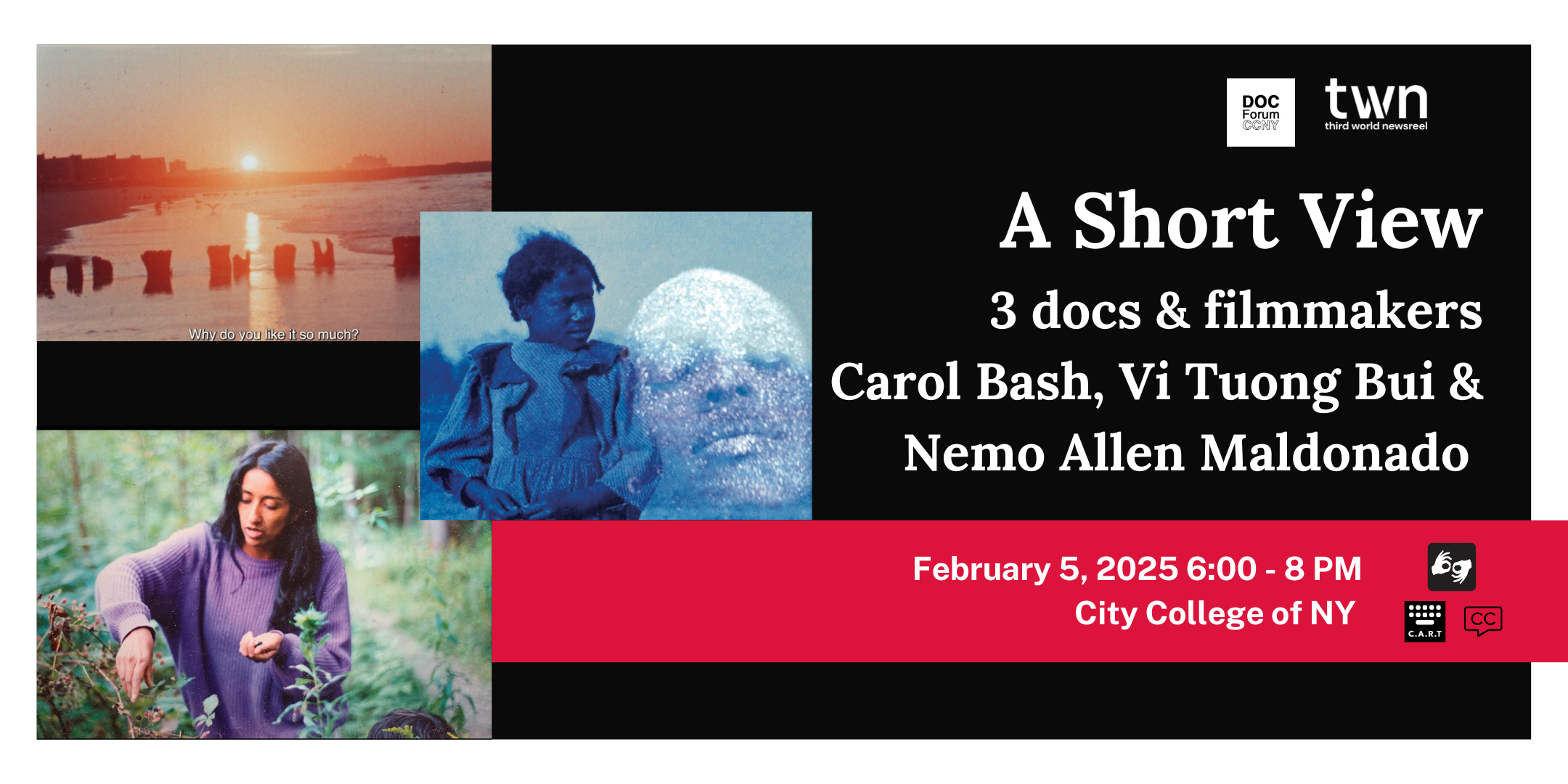 Banner for Feb 5th Short Films