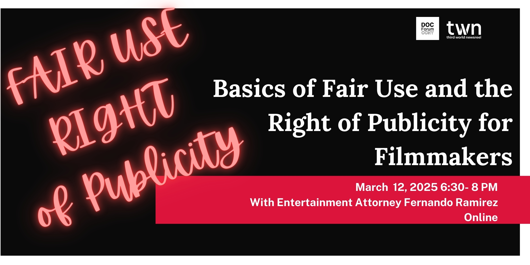 Banner for Fair Use and Right of Publicity