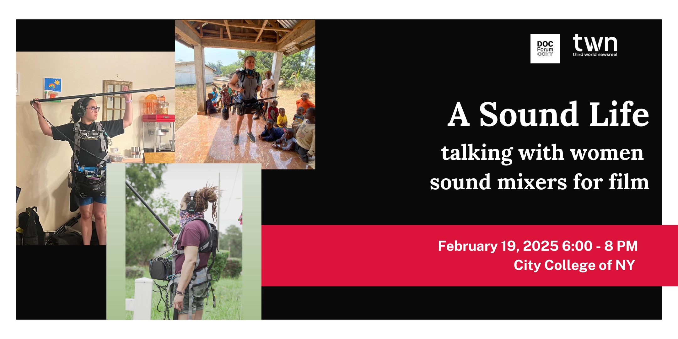 banner for women sound mixers
