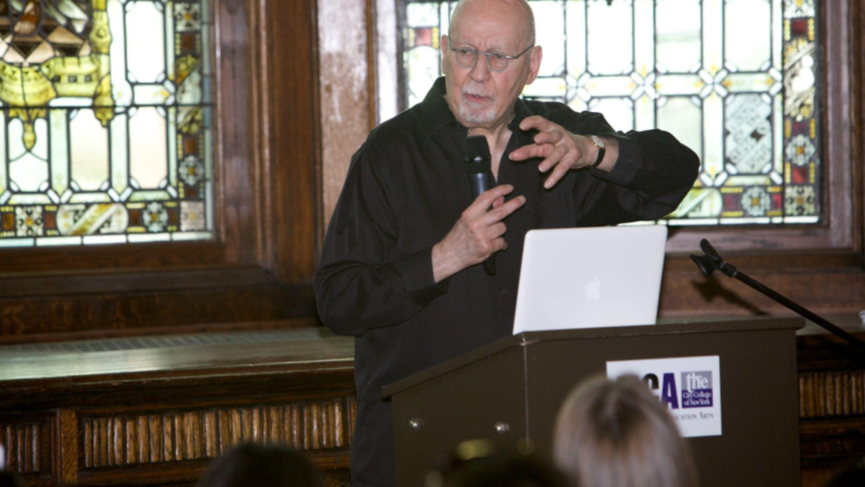 George Lois speaking to MCA program