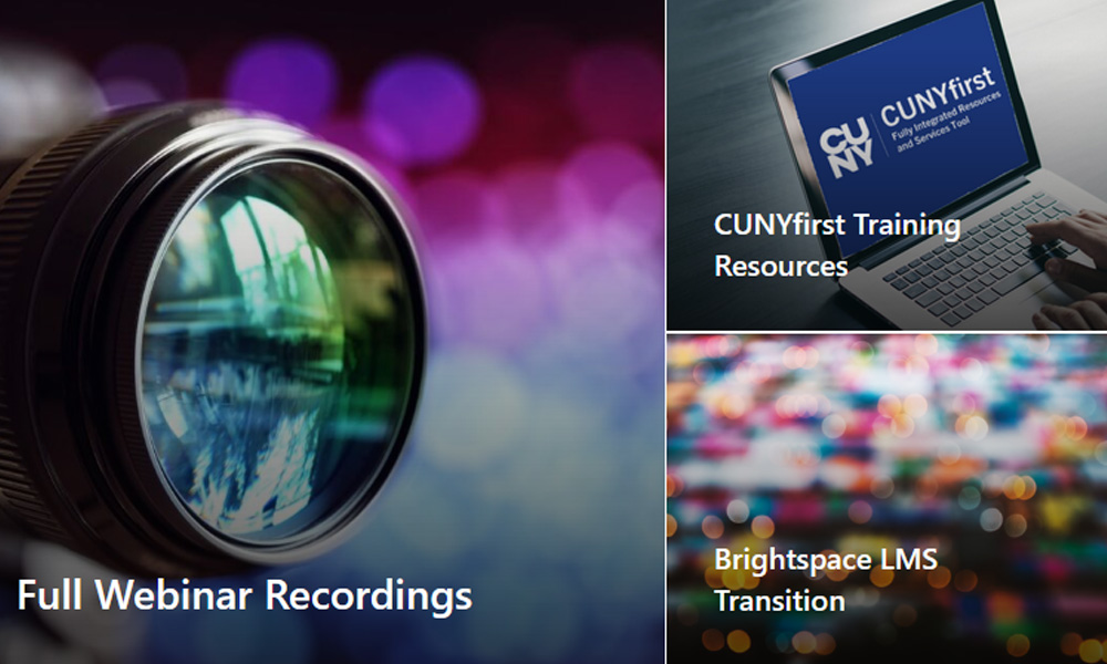 CUNY CIS Training Schedule 