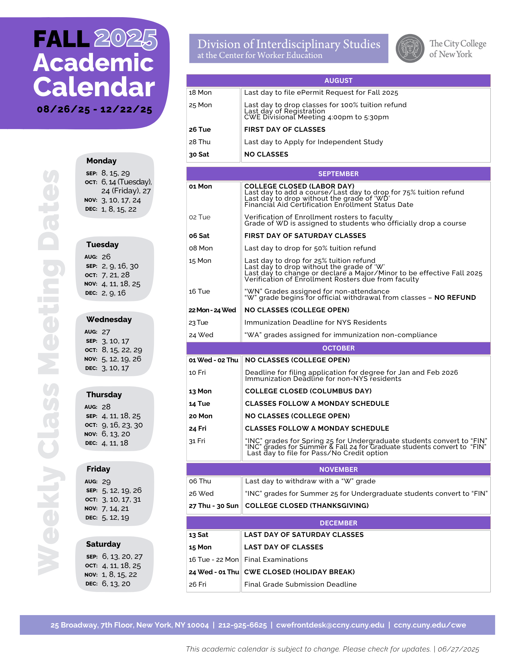 Academic Calendar_2025 Fall V2