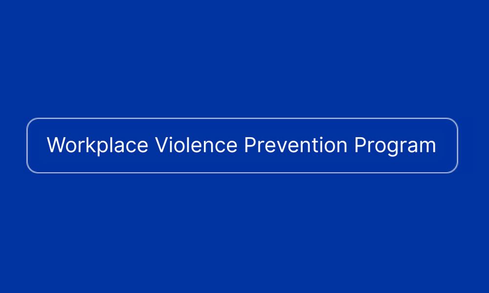 Workplace Violence Prevention Program 