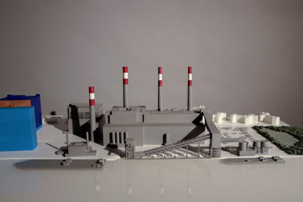 A close up of the 3D model.