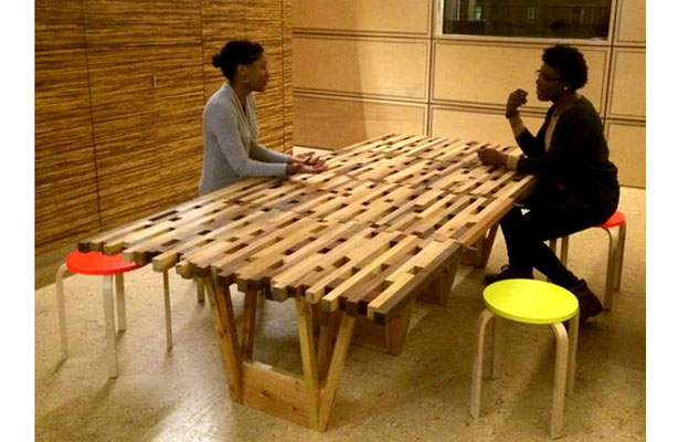 photo of student-built table