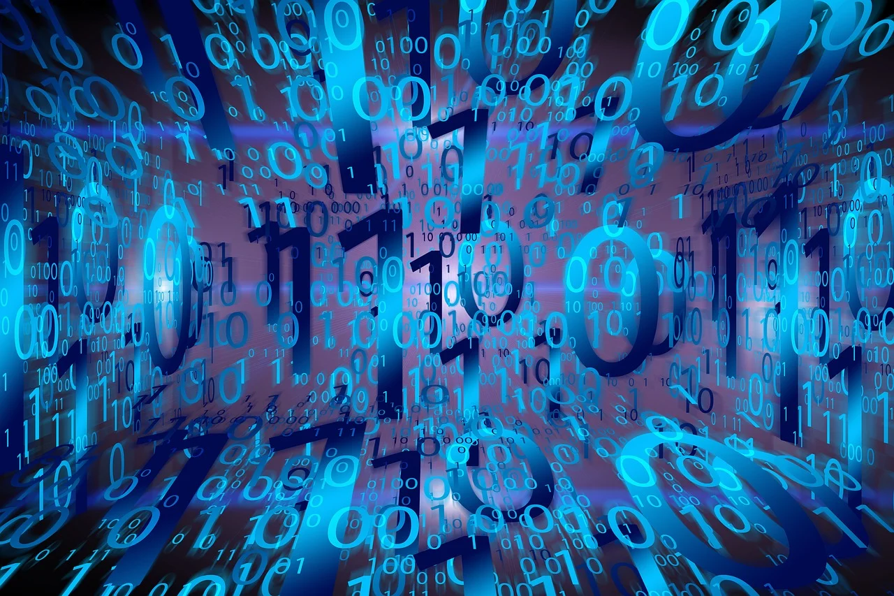 Blue Binary Code