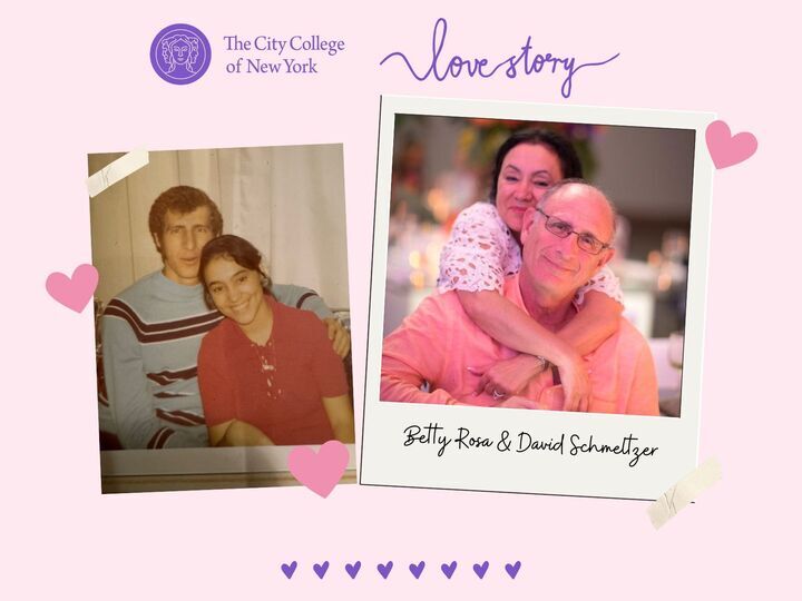 2026 - An Office Romance Continues to Bloom  In the summer of 1969, CCNY track and field star David Schmeltzer was working in the on-campus NCAA Summer Youth Sports Program for neighborhood children. One day, strolling into the office, he spotted a high school-aged reading tutor named Betty Rosa. Smitten, the young athlete persuaded some co-workers to introduce him to her. 