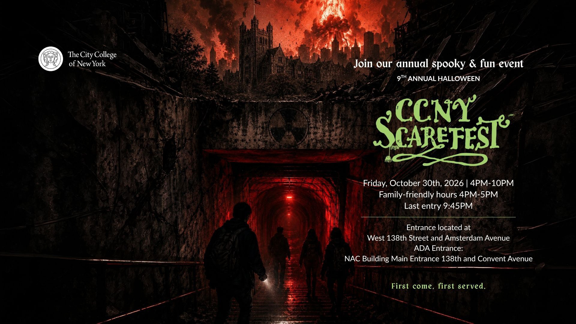 CCNY Scarefest 2026 banner