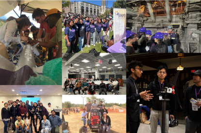 Collage of different student clubs
