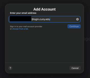 Click Continue